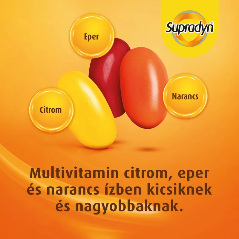 Supradyn Kids Complex multivitamin ásványi anyagokkal étrend-kiegészítő zselé 60 x 1,8 g (108 g)