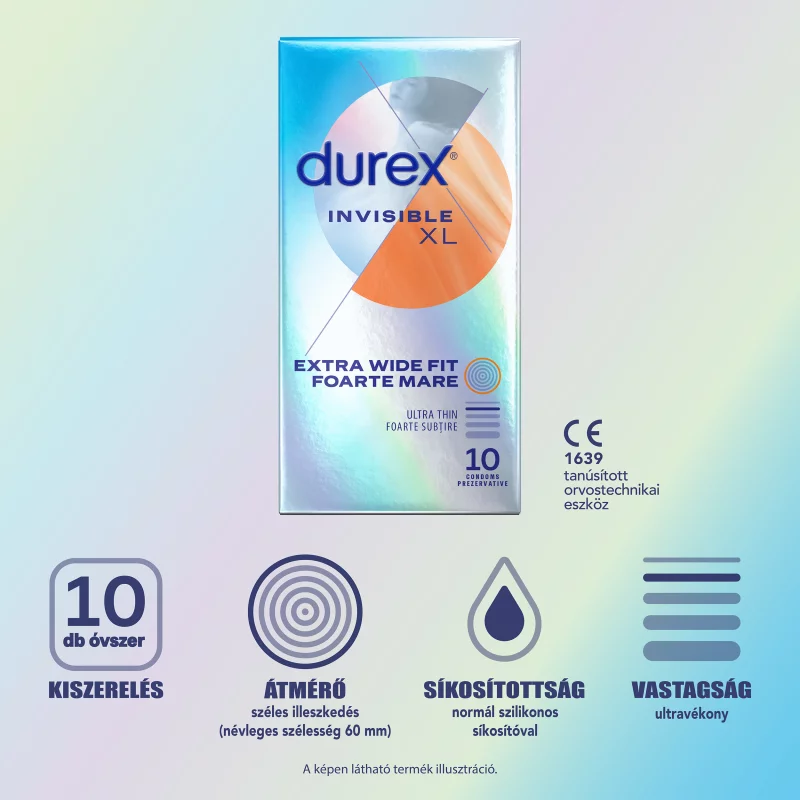 Durex Invisible XL óvszer 10 db