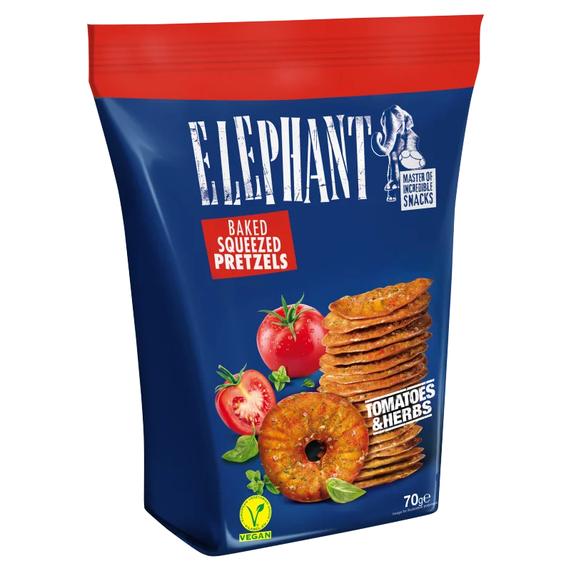 Elephant chips-tallér paradicsomos, fűszeres ízesítéssel 70 g