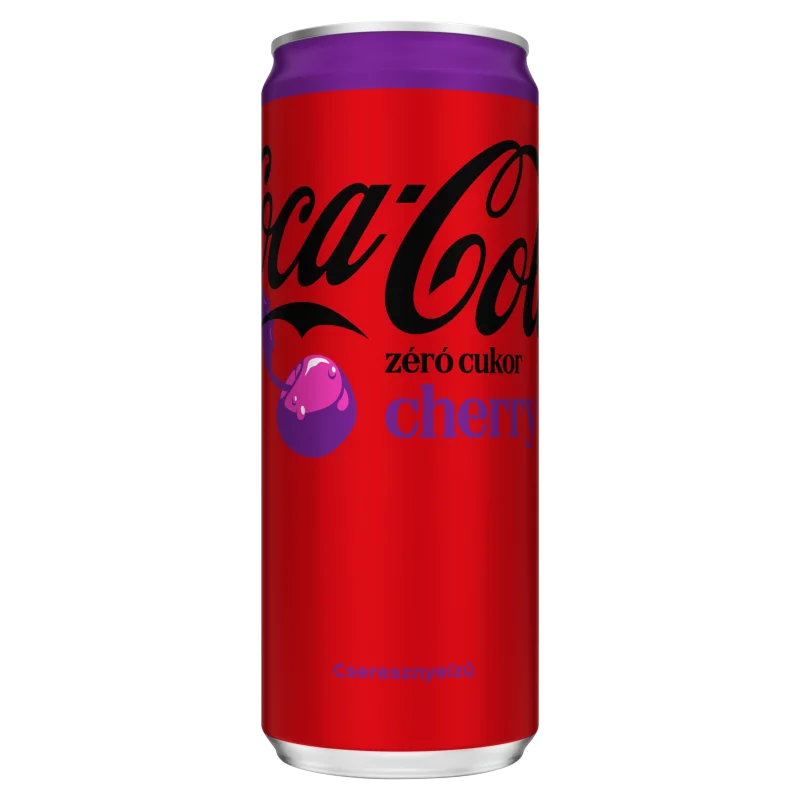 Coca-Cola Zero Cherry colaízű energiamentes szénsavas üdítőital cseresznye ízesítéssel  330 ml