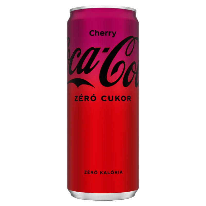 Coca-Cola Zero Cherry colaízű energiamentes szénsavas üdítőital cseresznye ízesítéssel  330 ml