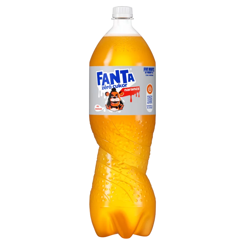 Fanta zéró cukor energiamentes narancsízű szénsavas üdítőital édesítőszerekkel 1,75 l