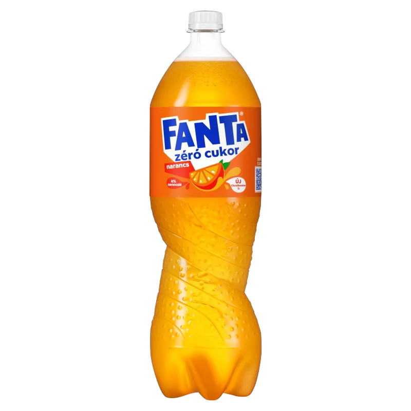 Fanta zéró cukor energiamentes narancsízű szénsavas üdítőital édesítőszerekkel 1,75 l