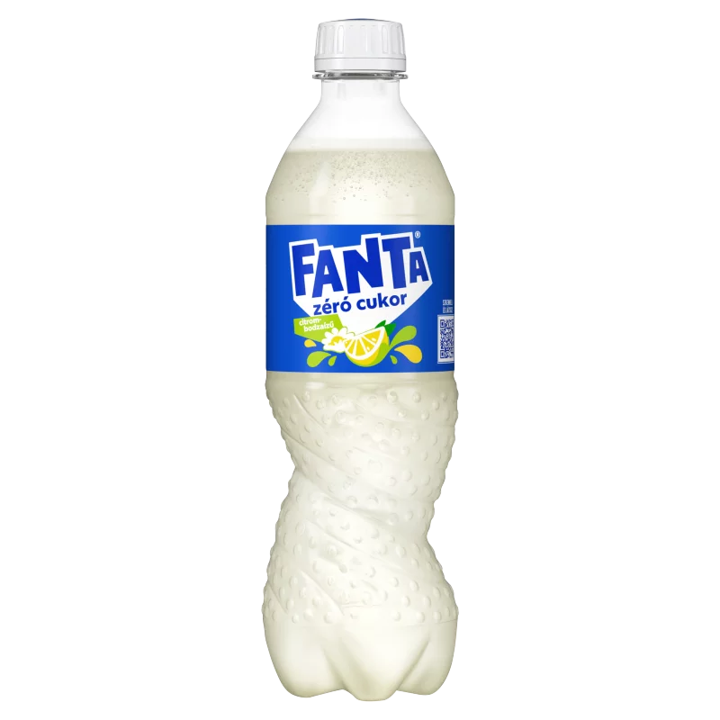 Fanta zéró cukor citrom- és bodzaízű energiamentes szénsavas üdítőital édesítőszerekkel 500 ml