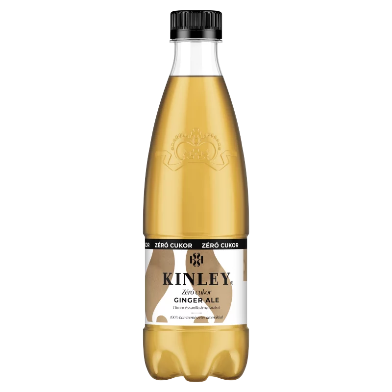 Kinley Ginger Ale Zéró cukor energiamentes szénsavas üdítőital édesítőszerekkel 500 ml