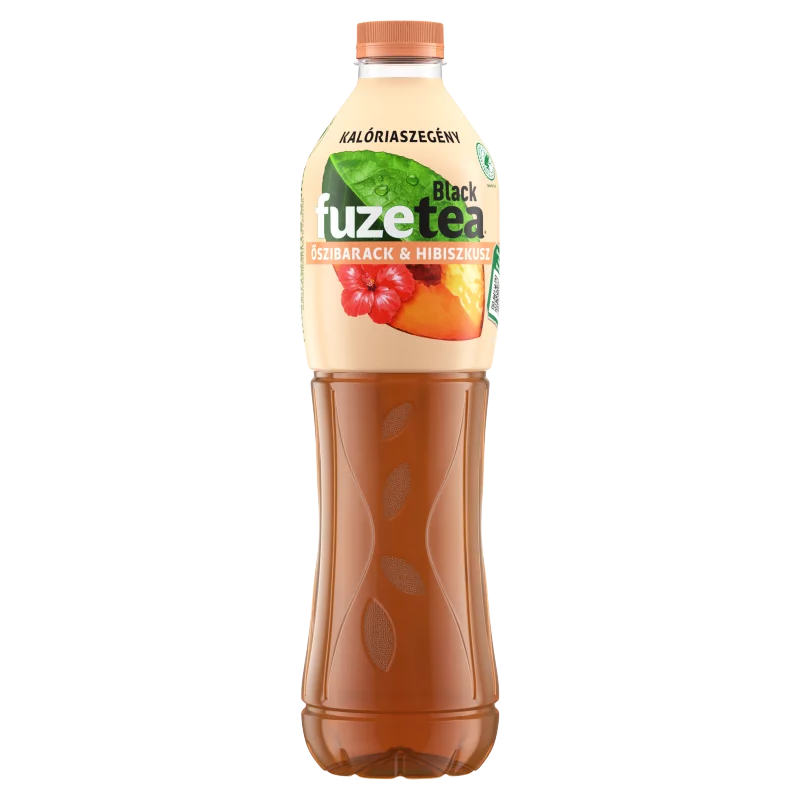 FuzeTea szénsavmentes őszibarack- és hibiszkuszízű üdítőital fekete tea kivonattal 1,5 l