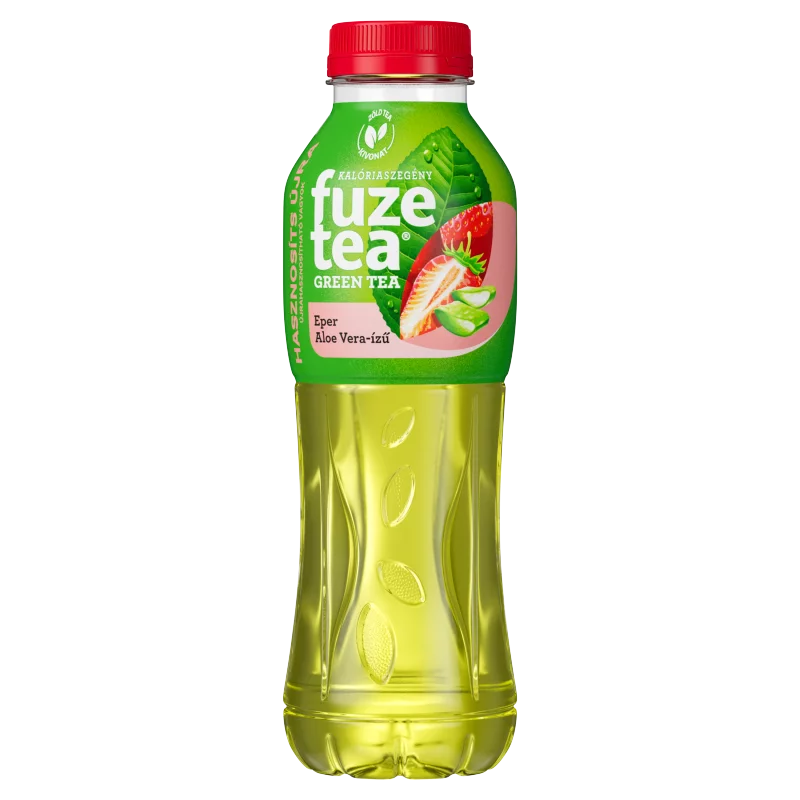FuzeTea szénsavmentes eper-aloe vera-ízű üdítőital zöld tea kivonattal 500 ml