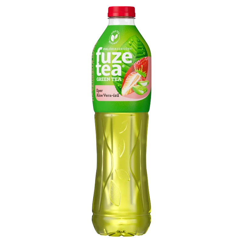 FuzeTea szénsavmentes eper-aloe vera-ízű üdítőital zöld tea kivonattal 1,5 l