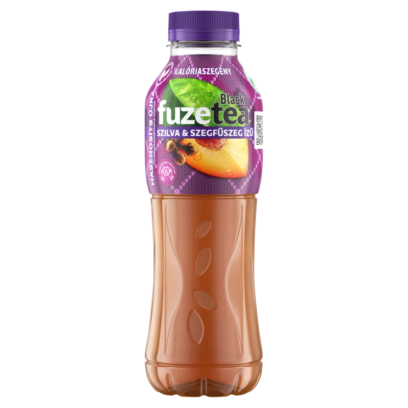 FuzeTea szegfűszeg ízű szénsavmentes üdítőital fekete tea kivonattal és szilvával 500 ml