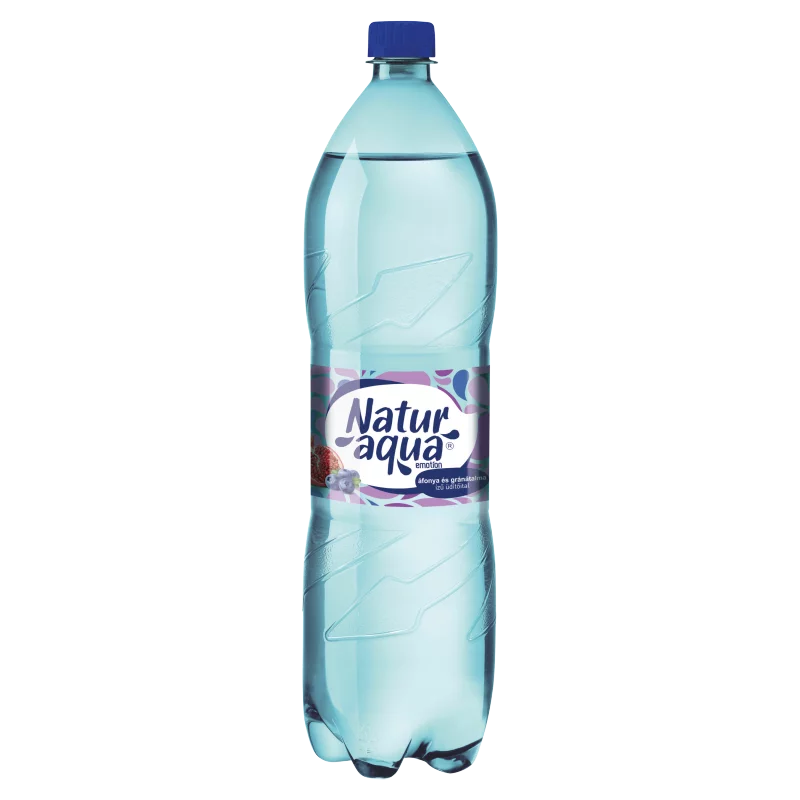 NaturAqua Emotion áfonya- és gránátalmaízű szénsavas üdítőital 1,5 l