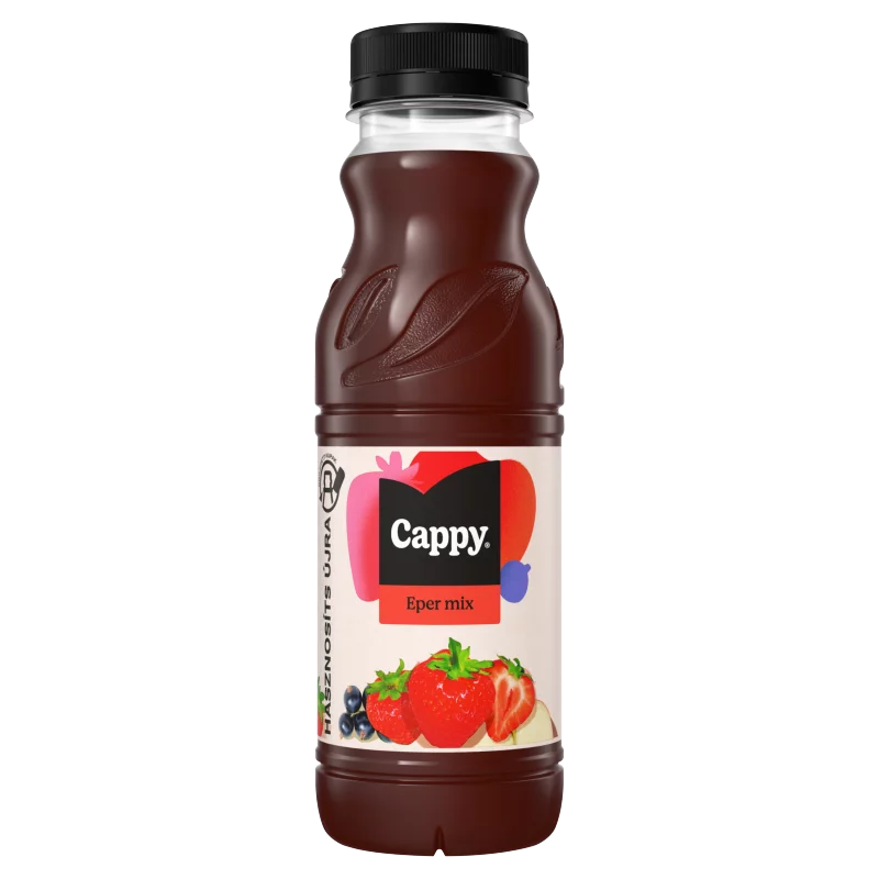 Cappy Eper mix gyümölcsital gyümölcslével és gyümölcspürével cukorral és édesítőszerekkel 330 ml