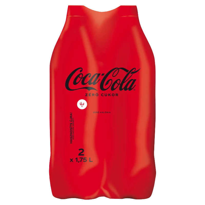 Coca-Cola Zéró colaízű energiamentes szénsavas üdítőital édesítőszerekkel 2 x 1,75 l