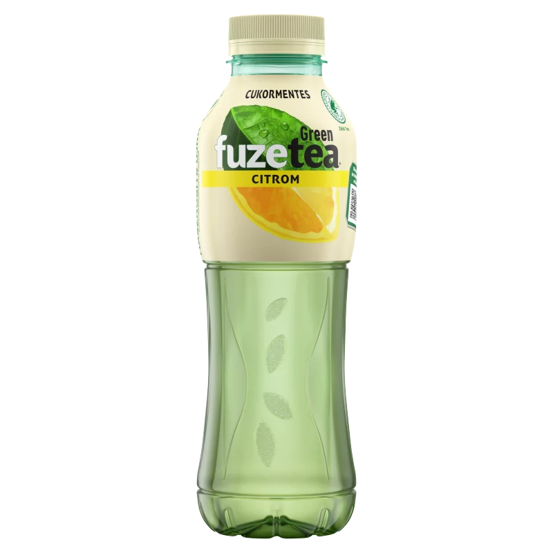 FuzeTea energiamentes, szénsavmentes citromízű üdítőital zöld tea kivonattal édesítőszerekkel 500 ml