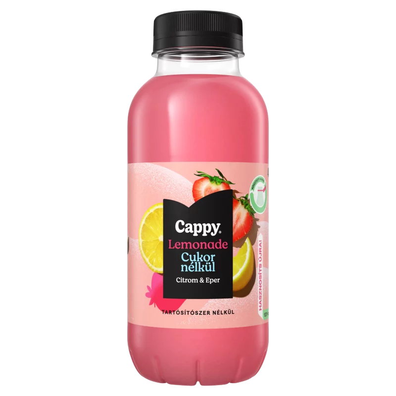 Cappy Lemonade szénsavmentes citromos üdítőital eperlével és édesítőszerekkel 400 ml
