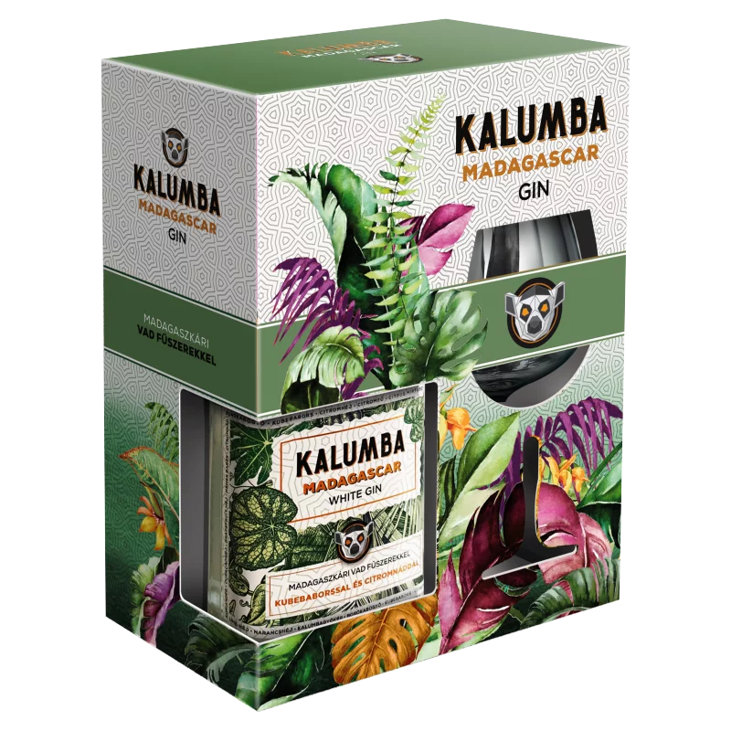 Kalumba Madagascar White Dry gin 37,5% 0,7 l + 1 pohár
