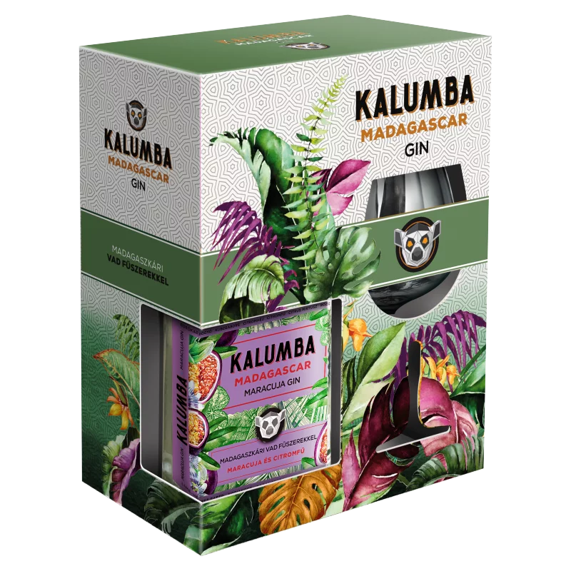 Kalumba Madagascar Maracuja gin 37,5% 0,7 l + 1 pohár 