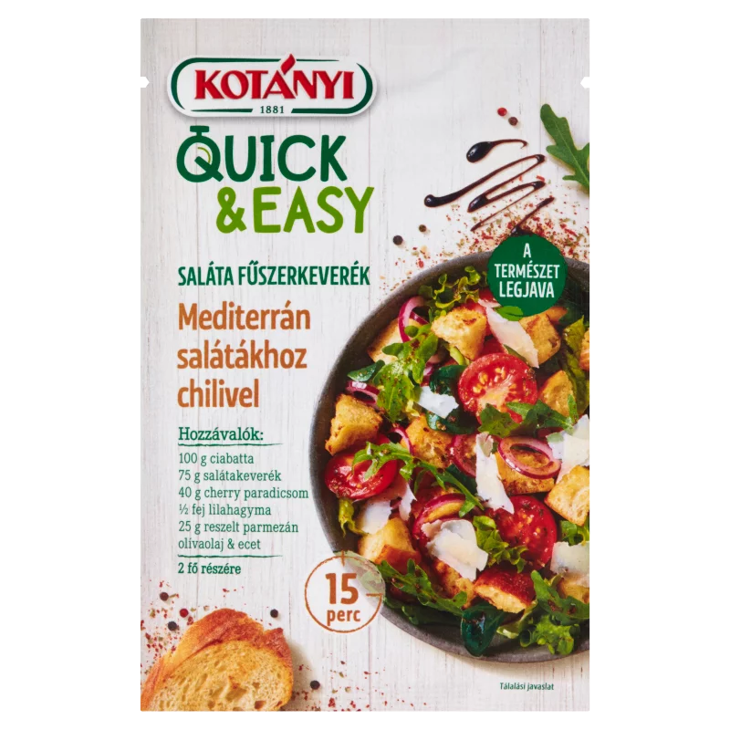 Kotányi Quick & Easy saláta fűszerkeverék mediterrán salátákhoz chilivel 20 g