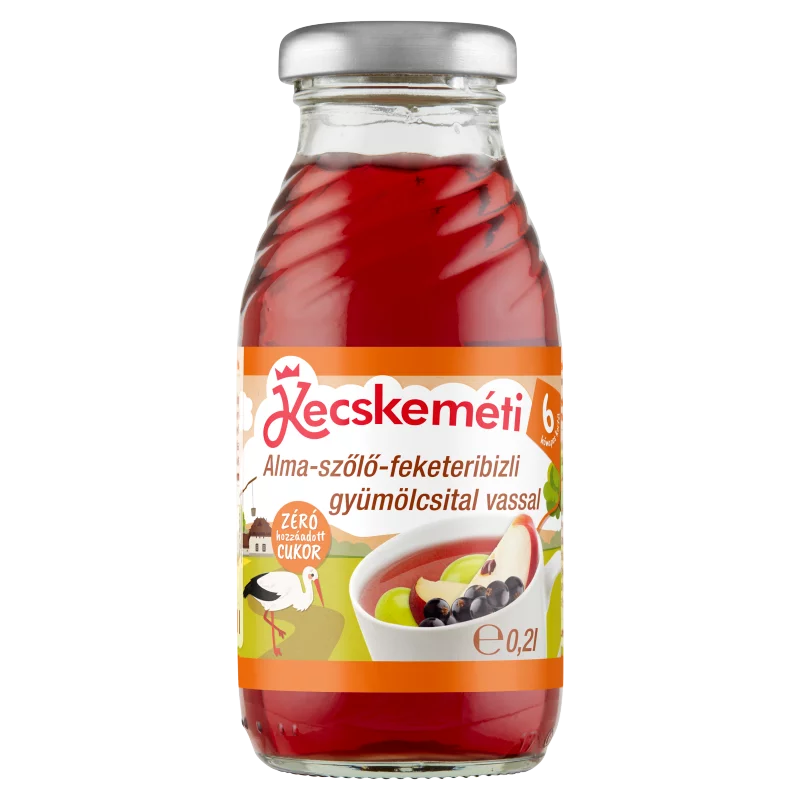 Kecskeméti alma-szőlő-feketeribizli gyümölcsital vassal bébiital 6 hónapos kortól 0,2 l
