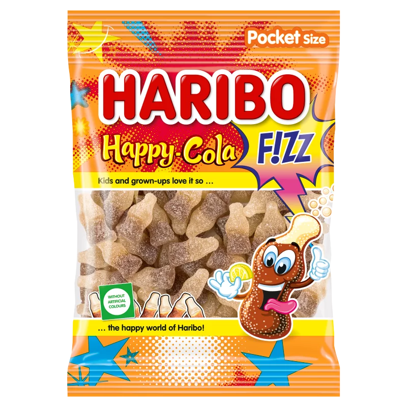 Haribo Fizz Happy-Cola kólaízű gumicukorka 80 g 