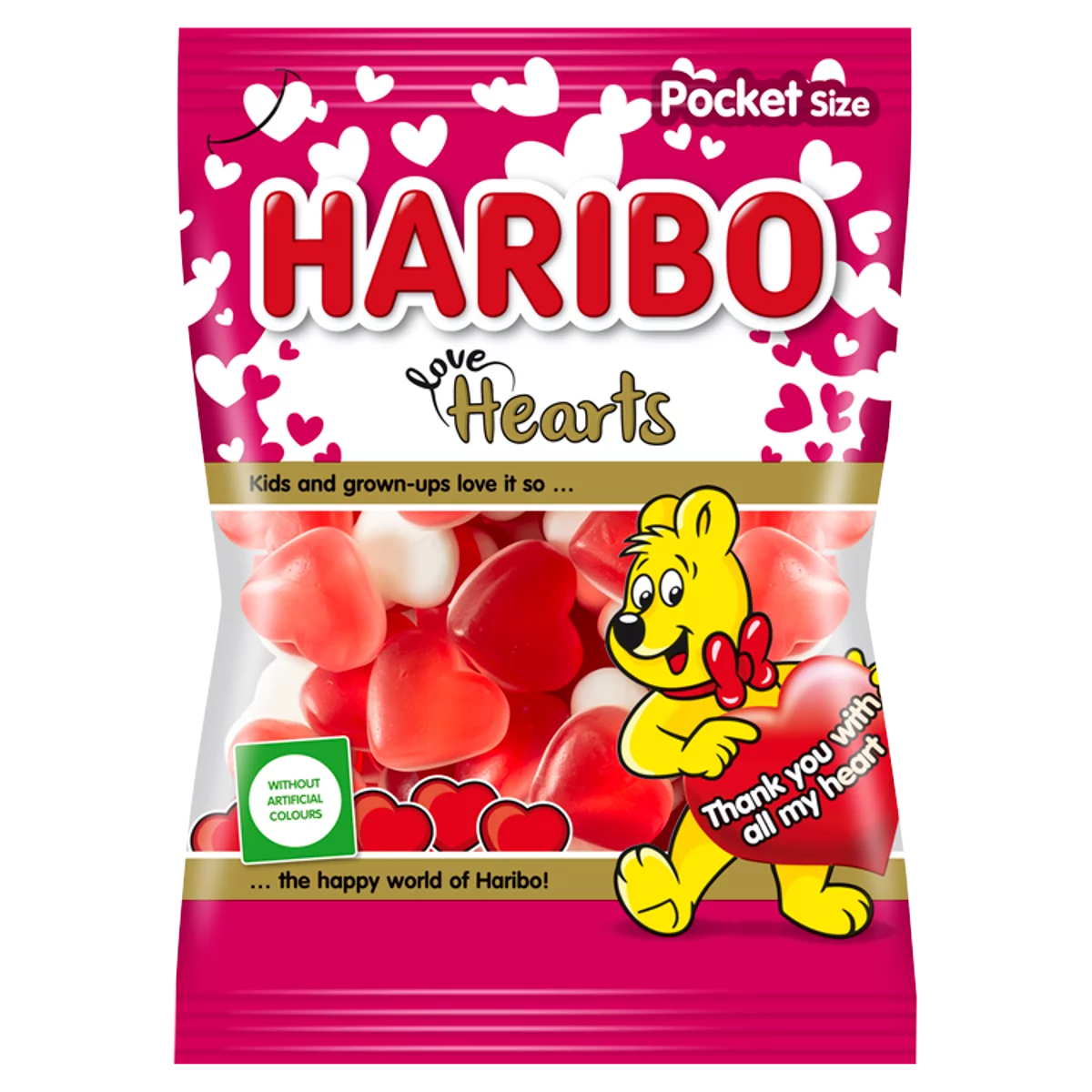 Haribo Love Hearts gyümölcsízű gumicukorka 100 g