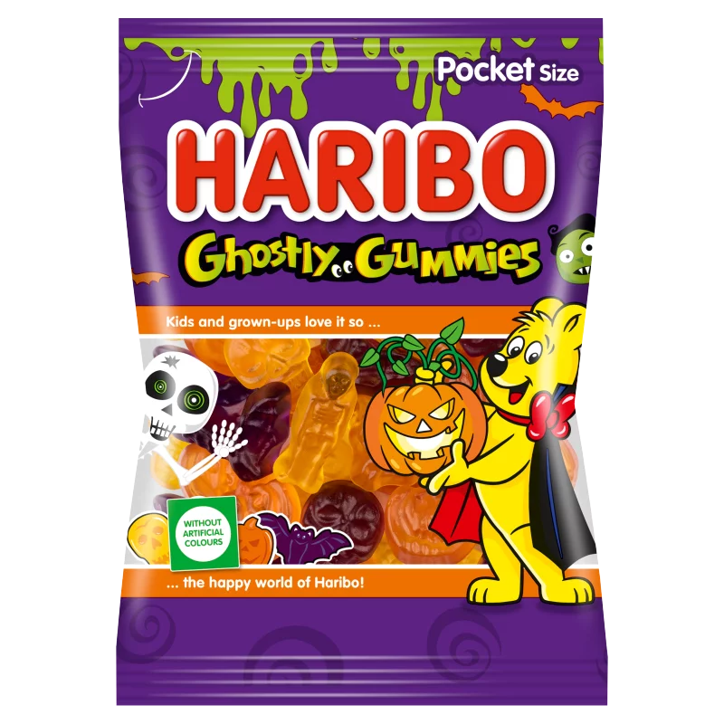  Haribo Ghostly Gummies gyümölcsízű gumicukorka 90 g
