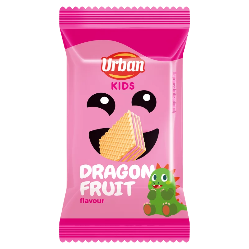 Urban Kids sárkánygyümölcsös ízű krémmel töltött ostya 20 g