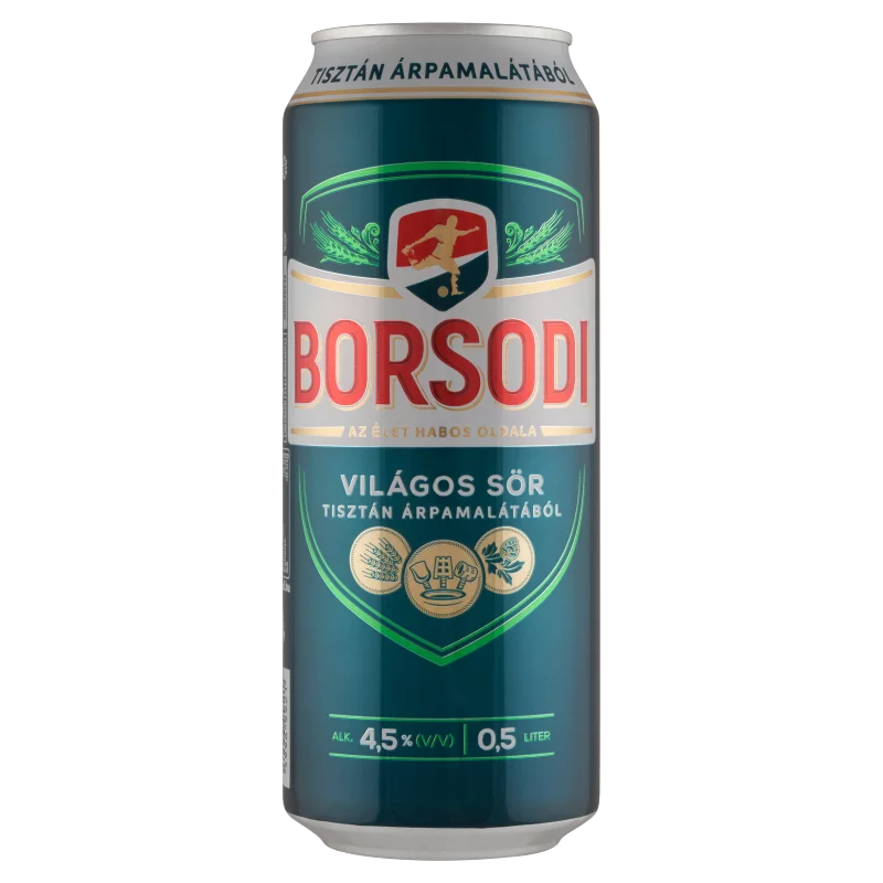 Borsodi világos sör 4,5% 0,5 l