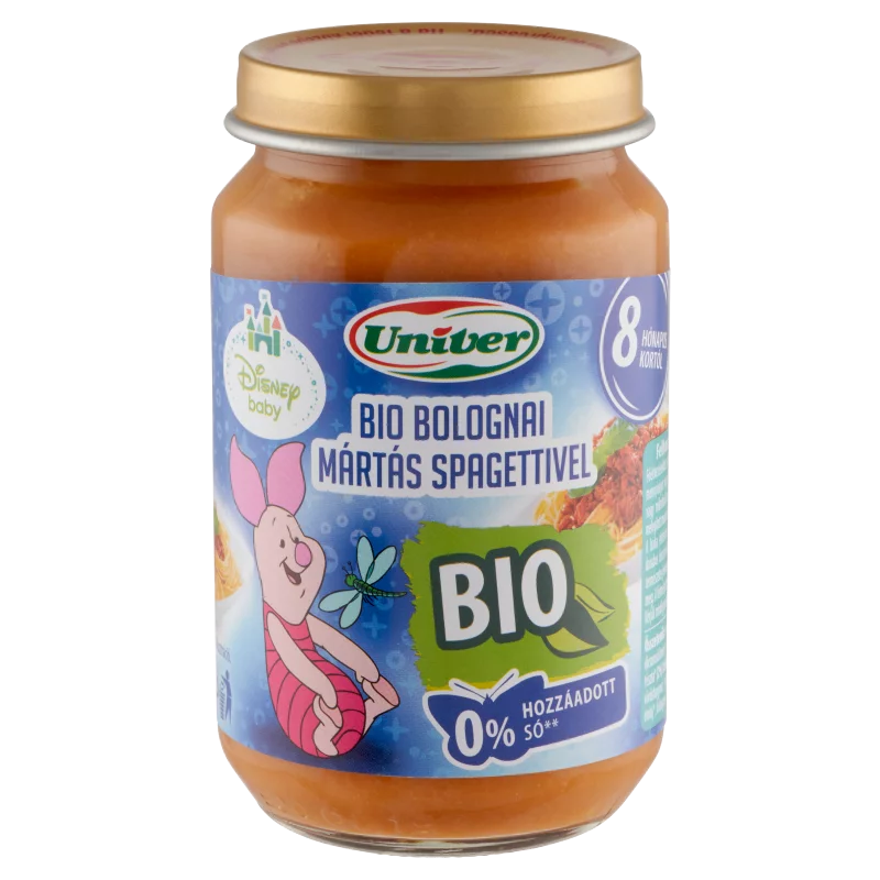 Univer bio bolognai mártás spagettivel bébiétel 8 hónapos kortól 163 g