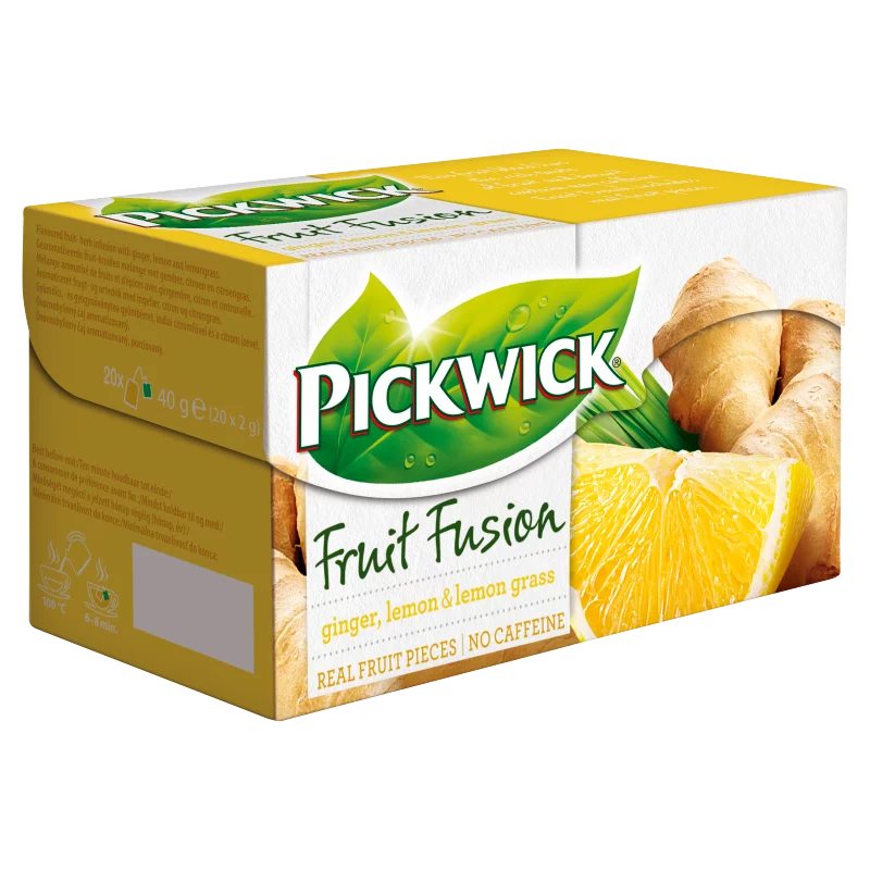 Pickwick gyümölcs és gyógynövénytea gyömbérrel, indiai citromfűvel és a citrom ízével 20 filter 40 g