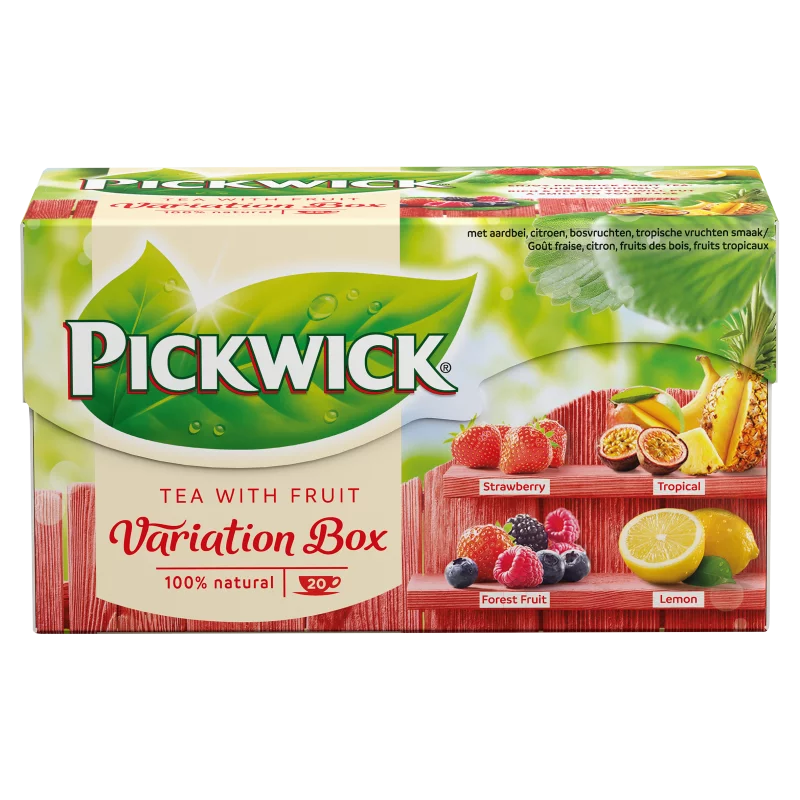 Pickwick Variaton Box variációk gyümölcsízű fekete teák gyümölcsdarabokkal 20 filter 30 g