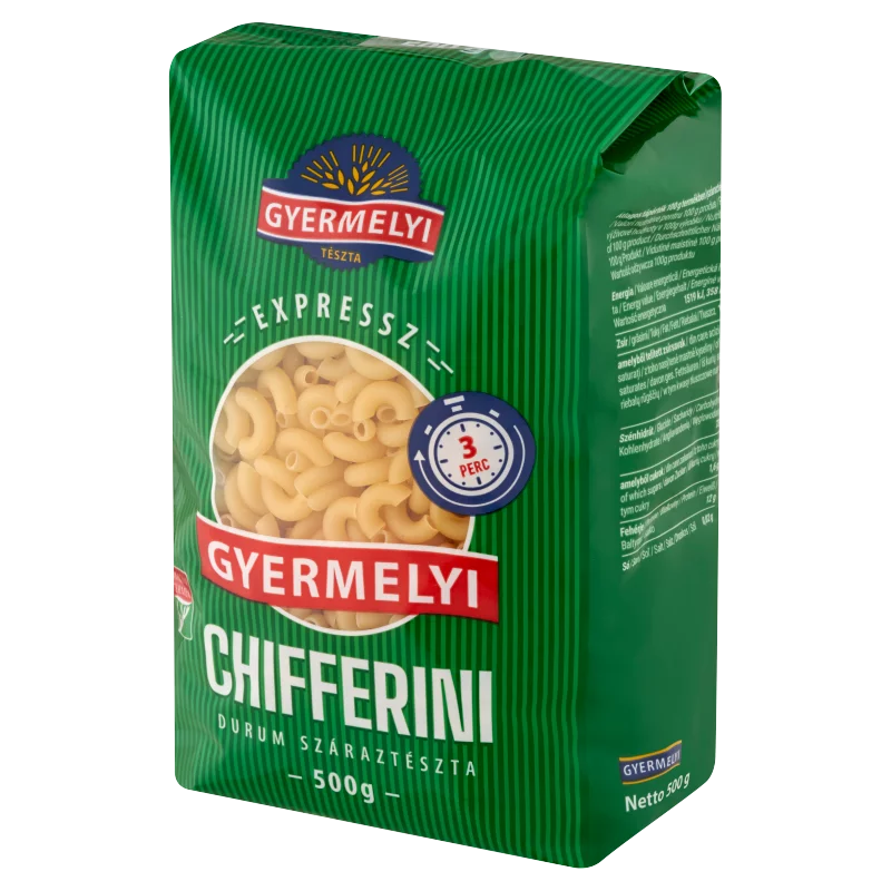 Gyermelyi Expressz Chifferini durum száraztészta 500 g