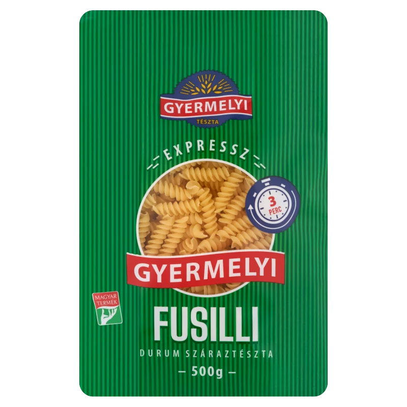 Gyermelyi Expressz Fusilli durum száraztészta 500 g
