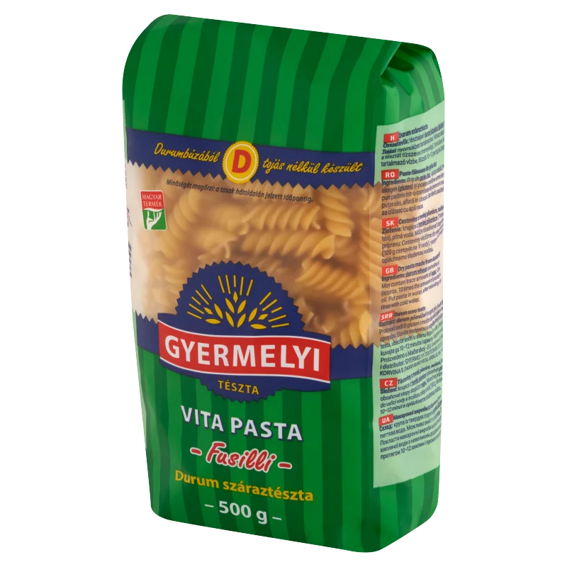 Gyermelyi Vita Pasta Fusilli durum száraztészta 500 g