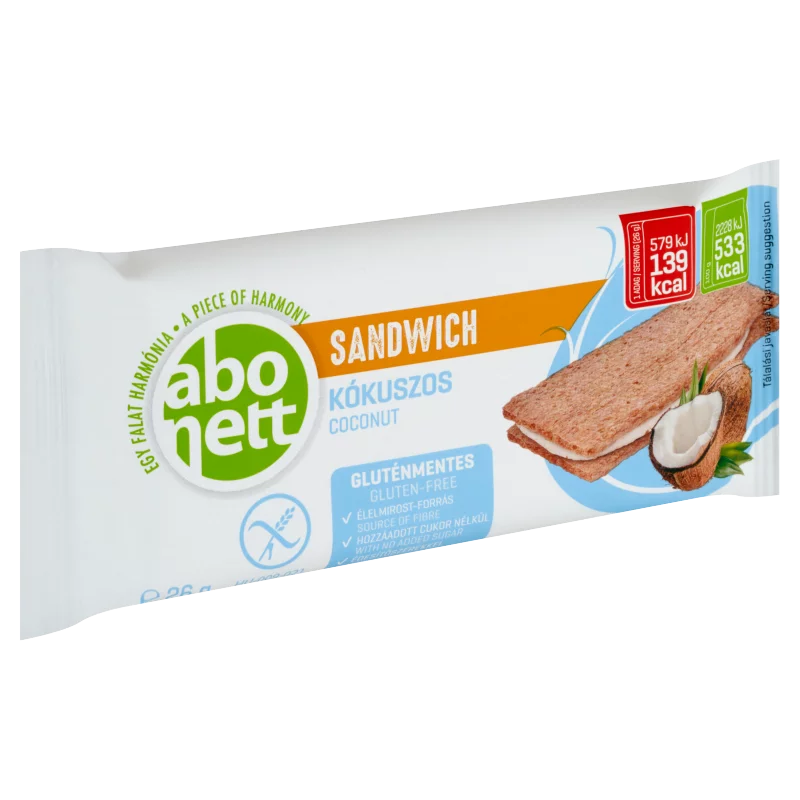 Abonett gluténmentes kókuszos szendvics 26 g