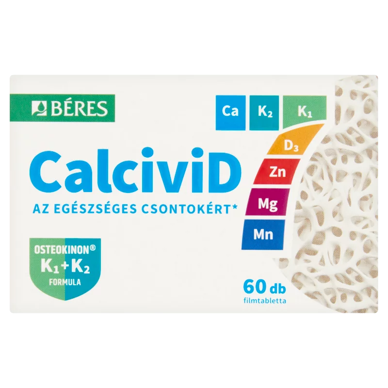 Béres CalciviD7 étrend-kiegészítő filmtabletta 60 db 87 g