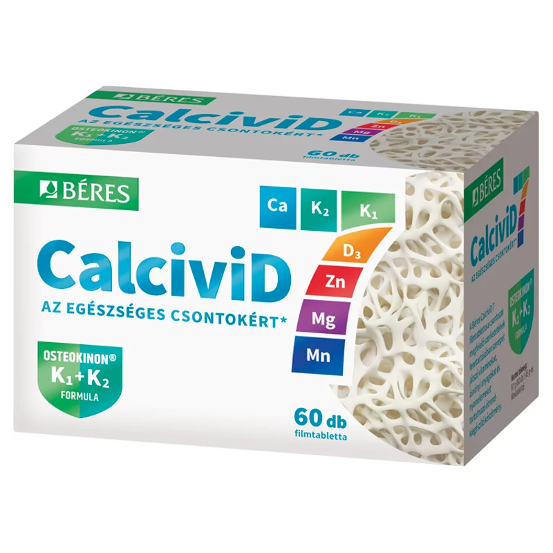 Béres CalciviD7 étrend-kiegészítő filmtabletta 60 db 87 g