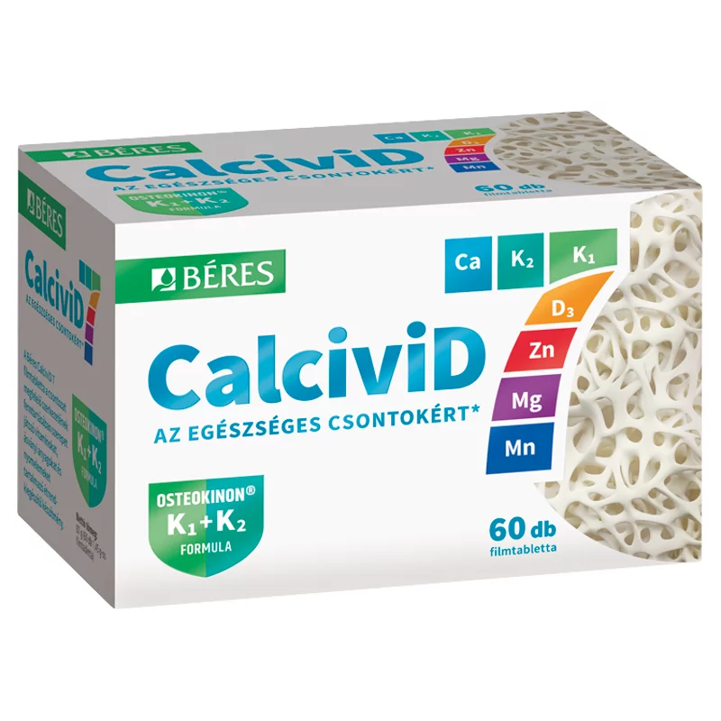 Béres CalciviD7 étrend-kiegészítő filmtabletta 60 db 87 g