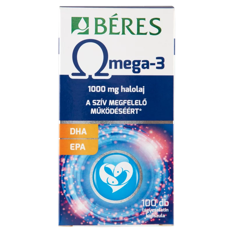 Béres Omega-3 1000 mg halolaj lágyzselatin kapszula 100 x 1,35 g (135 g)