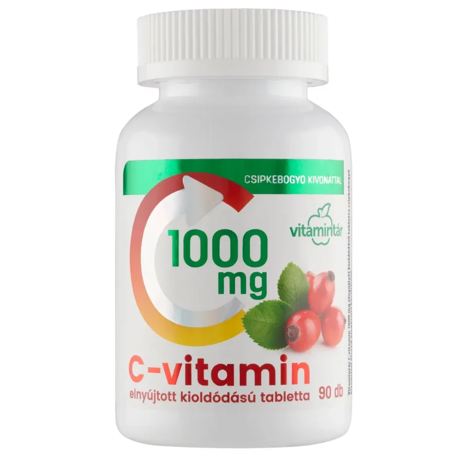 Vitamintár tabletta 90db C-vitamin 1000mg csipkebogyó kivonattal