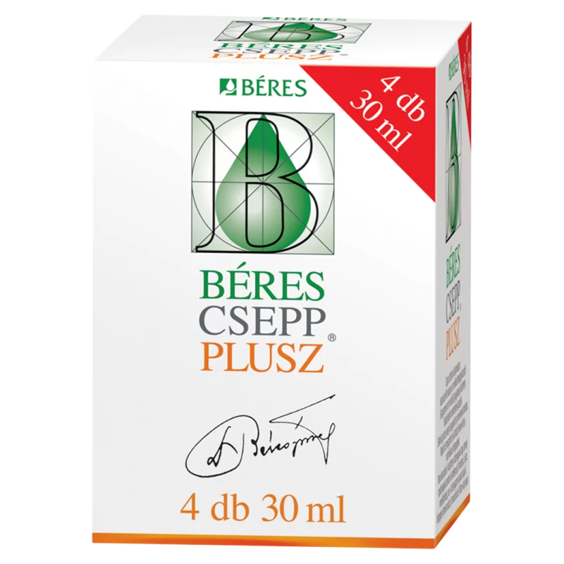 Béres Csepp Plusz belsőleges oldatos cseppek 4 x 30 ml
