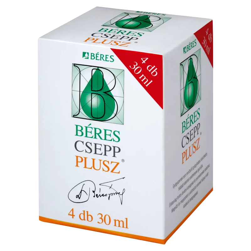 Béres Csepp Plusz belsőleges oldatos cseppek 4 x 30 ml
