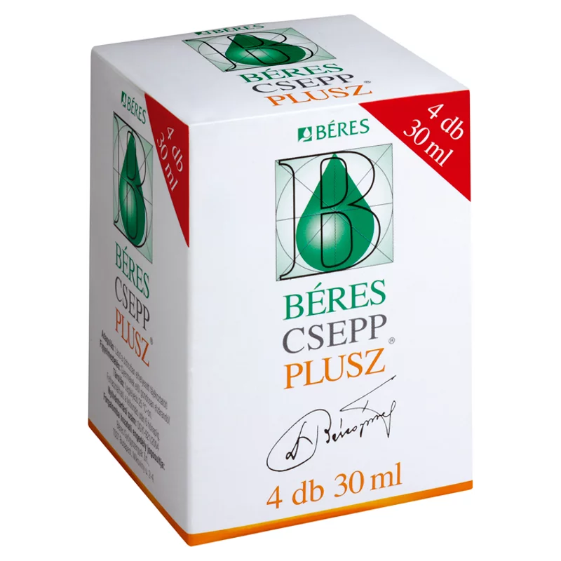 Béres Csepp Plusz belsőleges oldatos cseppek 4 x 30 ml