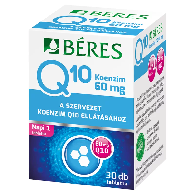 Béres Koenzim Q10 60 mg étrend-kiegészítő tabletta 30 db 16,5 g
