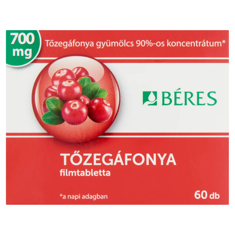 Béres tőzegáfonya filmtabletta 60 db 46,5 g