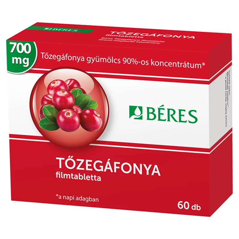 Béres tőzegáfonya filmtabletta 60 db 46,5 g