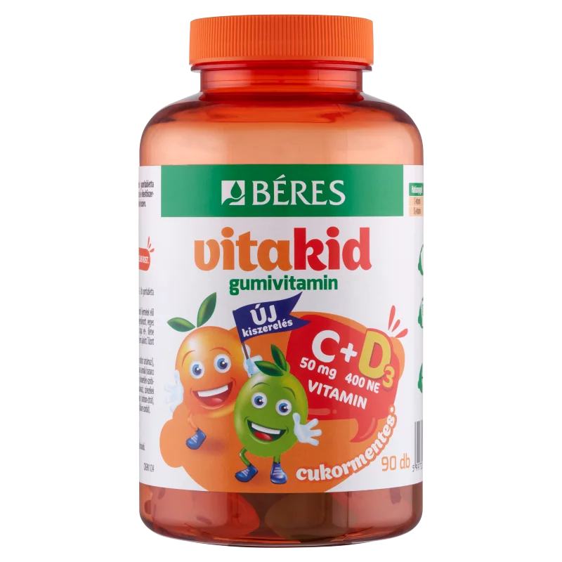 Béres Vitakid Gumivitamin C- és D₃ étrend-kiegészítő gyermekek részére 90 x 2,99 g