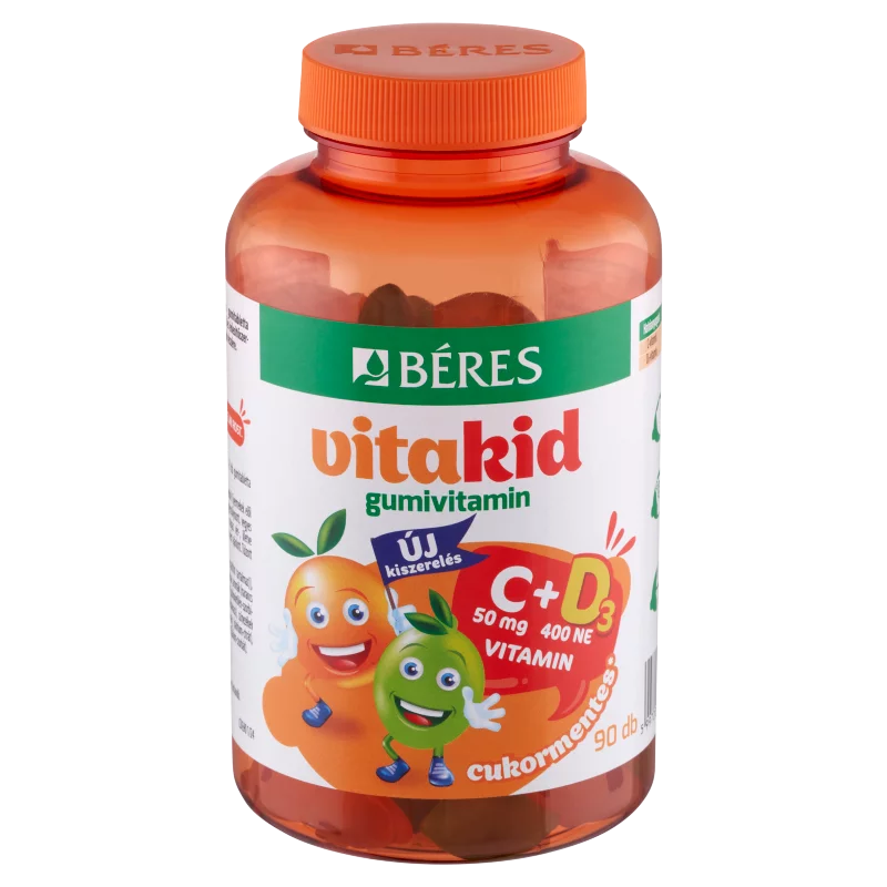 Béres Vitakid Gumivitamin C- és D₃ étrend-kiegészítő gyermekek részére 90 x 2,99 g