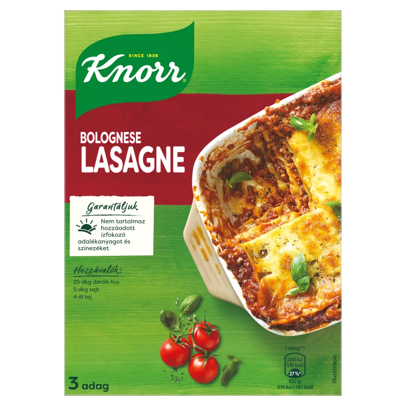 Knorr lasagne tészta bolognai mártással 205 g