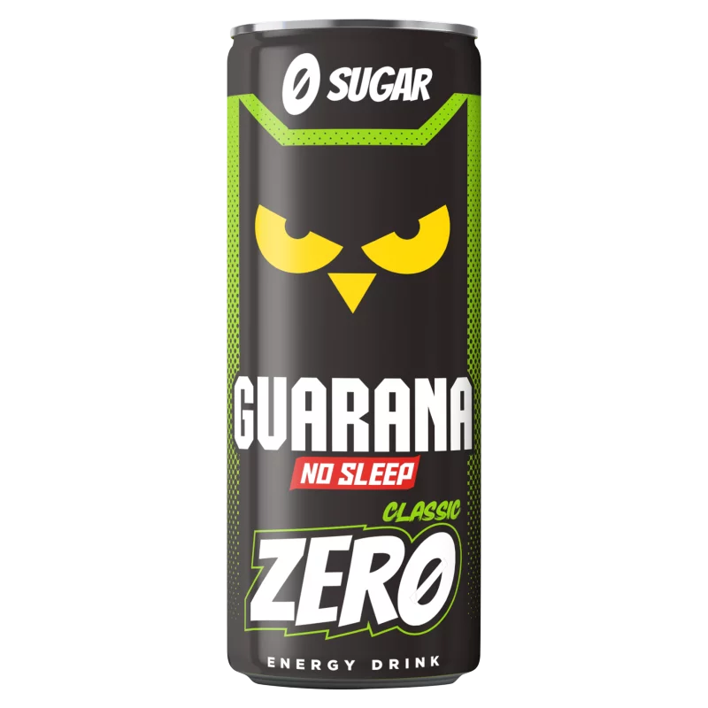 Guarana No Sleep Classic Zero tuttifrutti ízű, cukormentes, szénsavas  alkoholmentes ital 250 ml