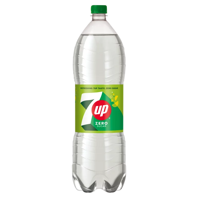 7UP energiamentes citrom és lime aromákkal ízesített szénsavas üdítőital édesítőszerekkel 2 l